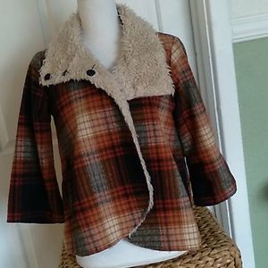 Billabong winter wool swing plaid jacket S